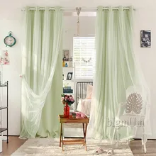Europe Lace Curtains Solid Blackout Curtains Small fresh Curtains Ready Made Custom-made Free Shipping