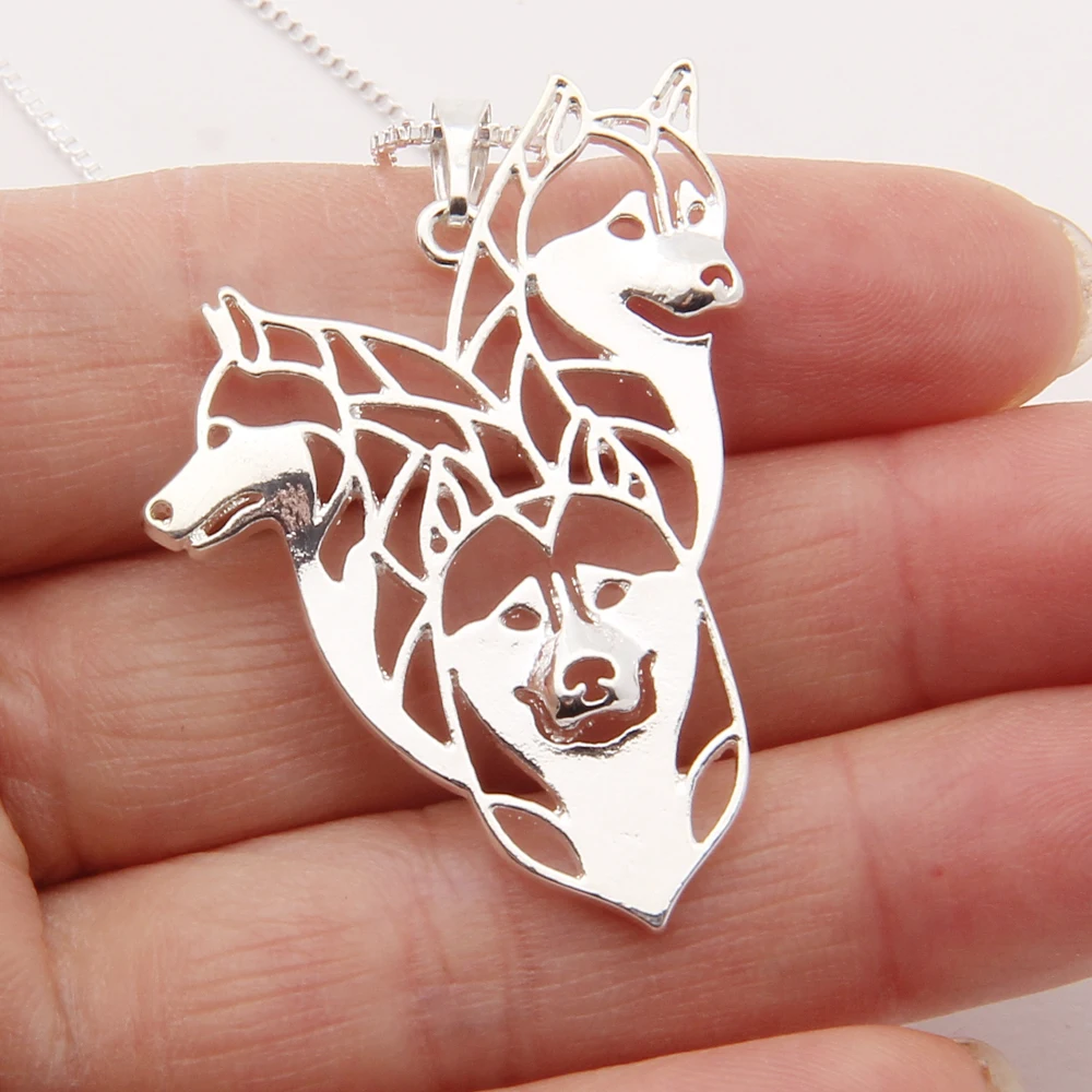 Download Aliexpress.com : Buy Siberian Husky Family Necklace 3D Cut ...