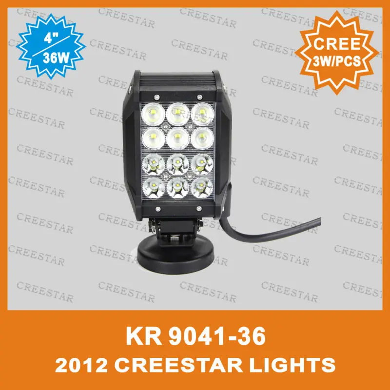 

4inch 36W Led Light Bar 12V Offroad Work Lamp Driving Fog 4WD Truck A7 KR9041-36 36W Quad row 4 rows led offroad bar car style