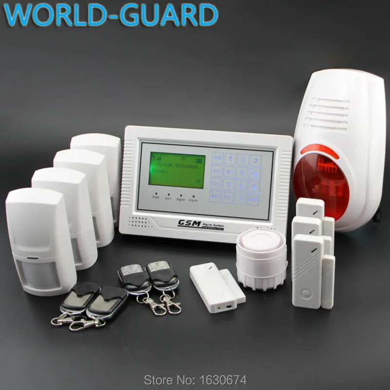 Touch Burglar Alarm Systems Security Home Alarm GSM Quad Band SMS Voice