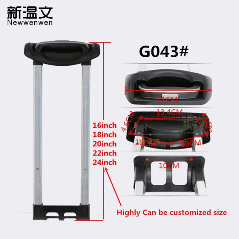 Replacement Telescopic Luggage parts Handle,Repair Aluminum Trolley