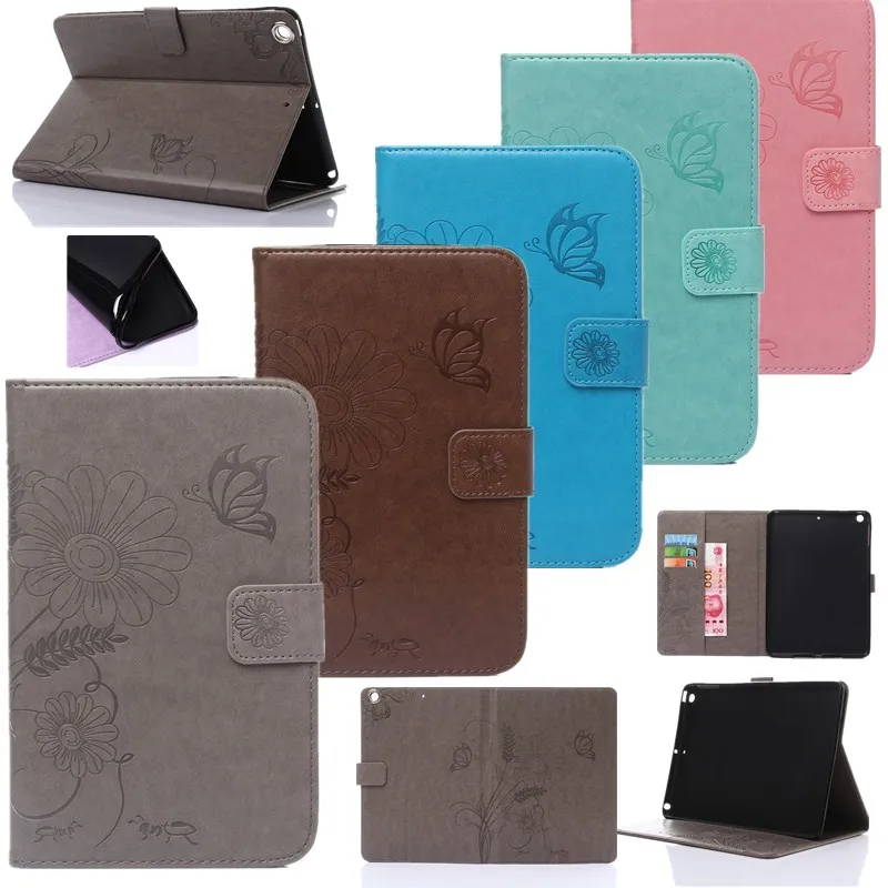 

PU Leather Case Tablet For Apple Ipad Air Case For IPad 5 / IPad Air 1 Retro Wallet Flip Back Silicon Stand Card Holder Case Bag
