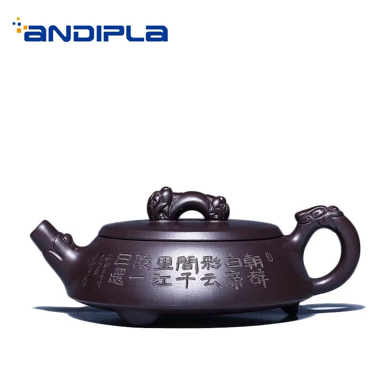 180 мл аутентичный китайский чайник для заварки чая Фиолетовый Глиняный заварочный чайник Винтаж Чай посуда китайский чайный набор кунг-фу НЕОБРАБОТАННАЯ руда Лао-цзы грязи горшок Zisha пуэр чайники
