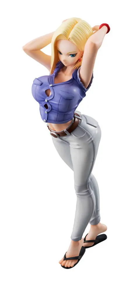 19 см сексуальный лазурь Android 18 фигурка игрушки кукла Рождественский подарок с