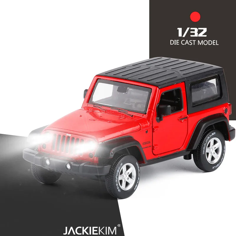 Высокая имитация Изысканная модель игрушки модель Jeep Wrangler Rubicon модель автомобиля 1:32 Сплав модель автомобиля коллекция для детских игрушек