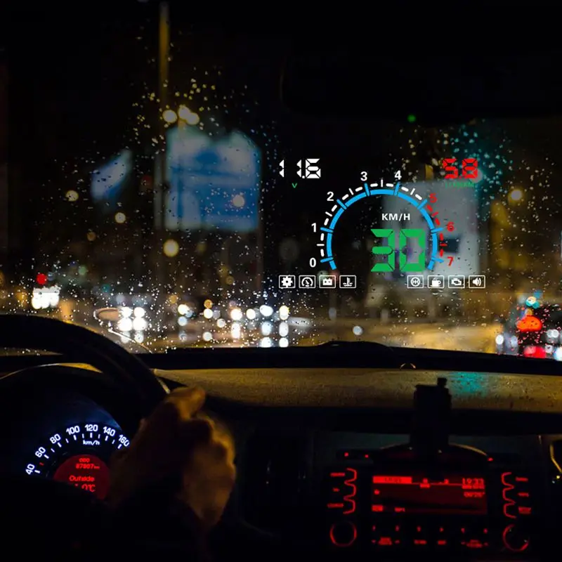 E350 5," Экран HUD автомобиль Дисплей неисправности двигателя сигнализация для топливного бака спидометр