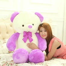 big plush round eyes purple teddy bear toy huge bear doll gift about 160cm