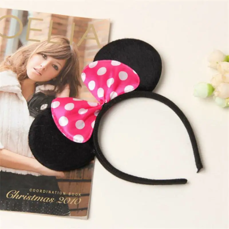 

Lovely Girls&Boy Minnie Mickey Mouse Rosered Hair Accessories Headband Kids Boys Happy Birthday Party Decoration Kids Adult