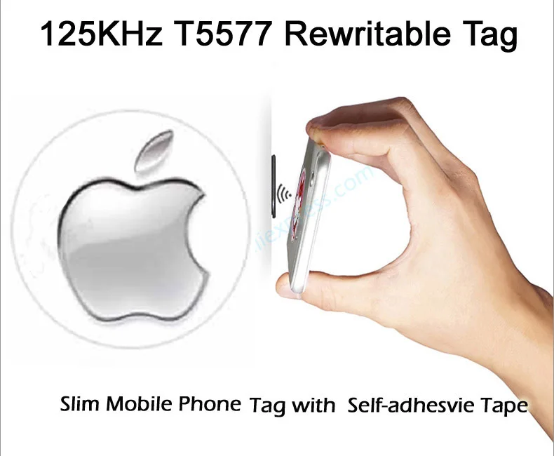 125 كيلو هرتز T5577 Rewritabe المحمول الهاتف الكلمات ملصق RFID مكافحة المعادن تدخل القرب بطاقة إعادة كتابة نسخة استنساخ