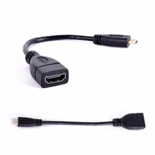 6 дюймов 6 ''Micro HDMI Тип D штекер HDMI тип A Женский конвертер Кабель-адаптер 15 см M/F конвертер для планшетный ПК, Телевизор