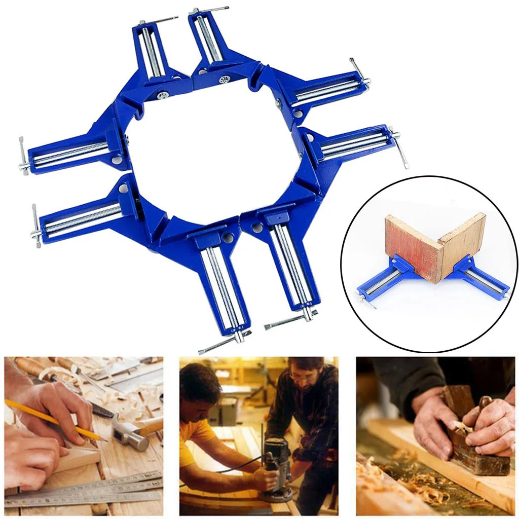 

4PCS Woodworking 90 degree Right Angle Picture Frame Corner Clamp Clip Holder Tool