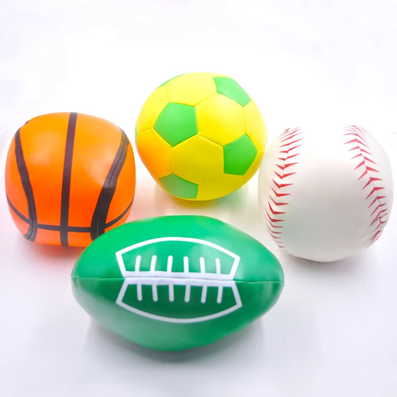 Baby Ball Toys Soft PU Leather Soccer Baseball Rugby Basketball Toys