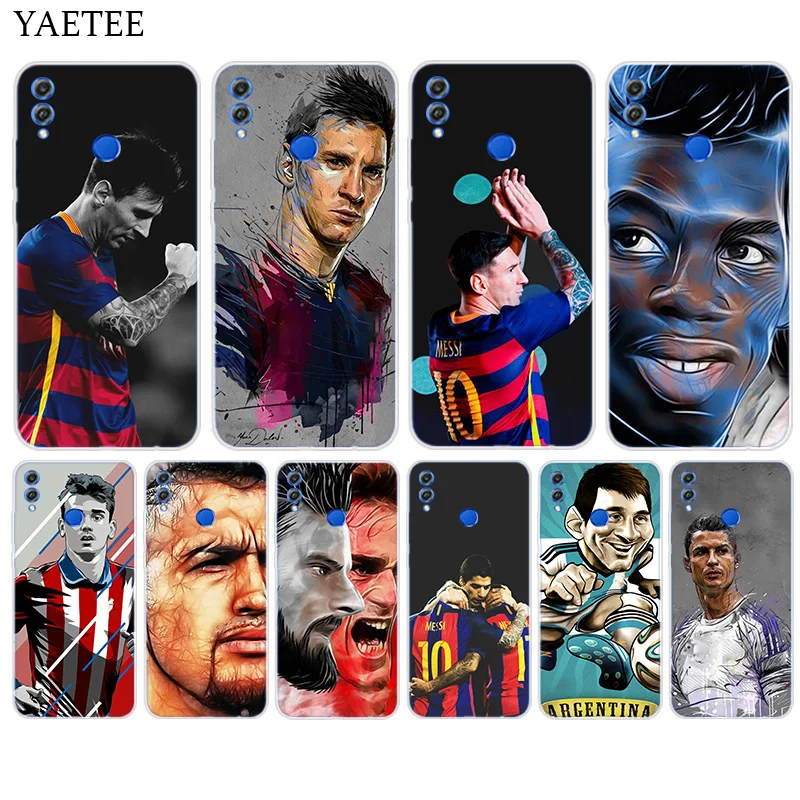 

Silicone Phone Back Case For Huawei Honor 9 8 10 lite 7X 6A 6X 6C Pro 8X Play 9i 9N 7S 8C 7A Pro Cover COOL Football Superstar