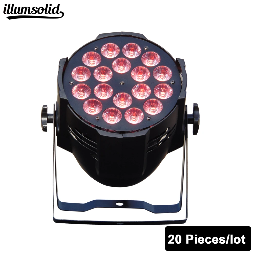 

20pcs/lot LED Par 18x12W RGBW Wash Aluminum Perfect Lights For Clubs Theaters Churches Concert Productions Lighting