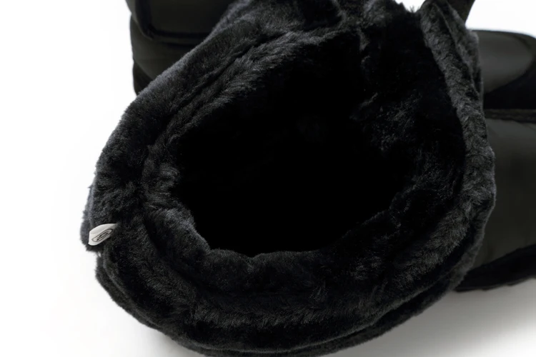 Мужские ботинки черные зимние ботинки до середины икры Высококачественная Водонепроницаемая Нескользящая теплая зимняя обувь размера плюс 36-47