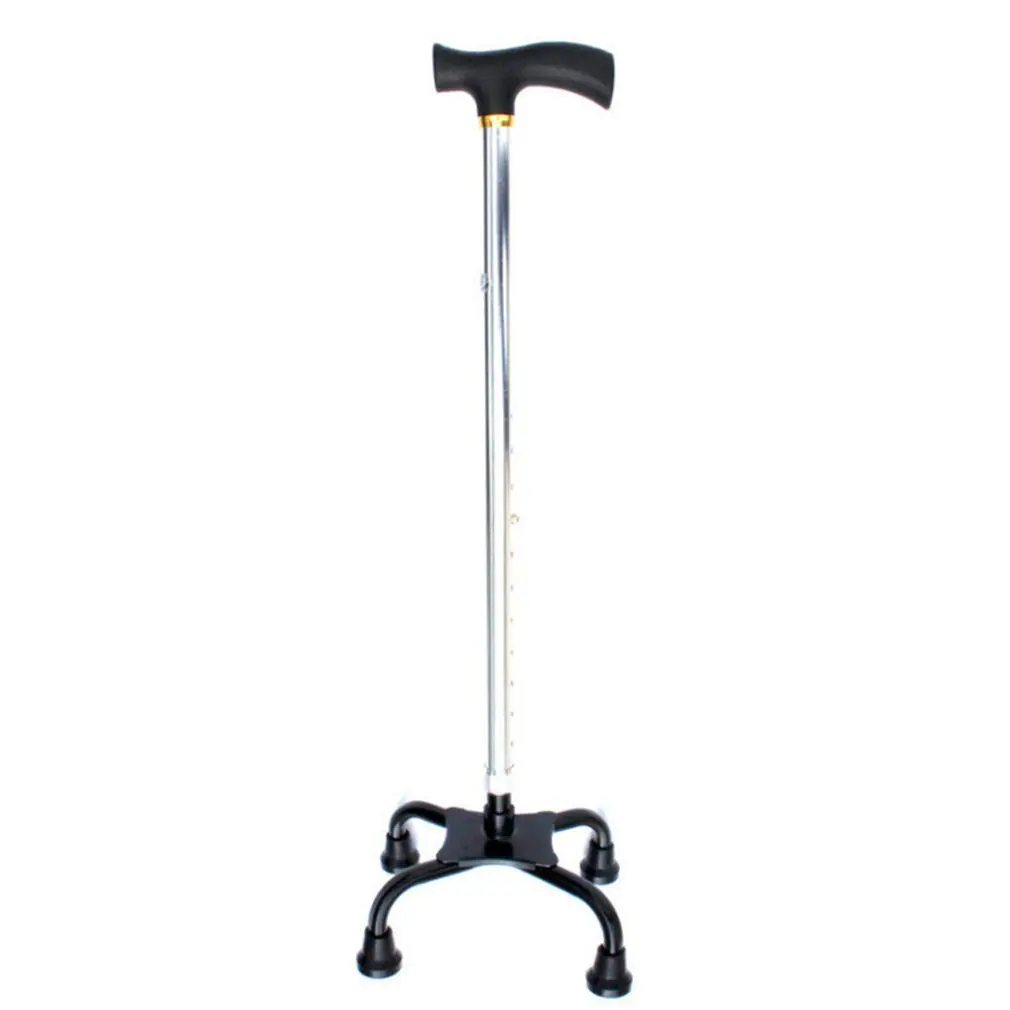 Old Man Crutches Retractable Four-Foot Cane Four-Corner Elderly Anti-Skid Turn Adjustment | Спорт и развлечения