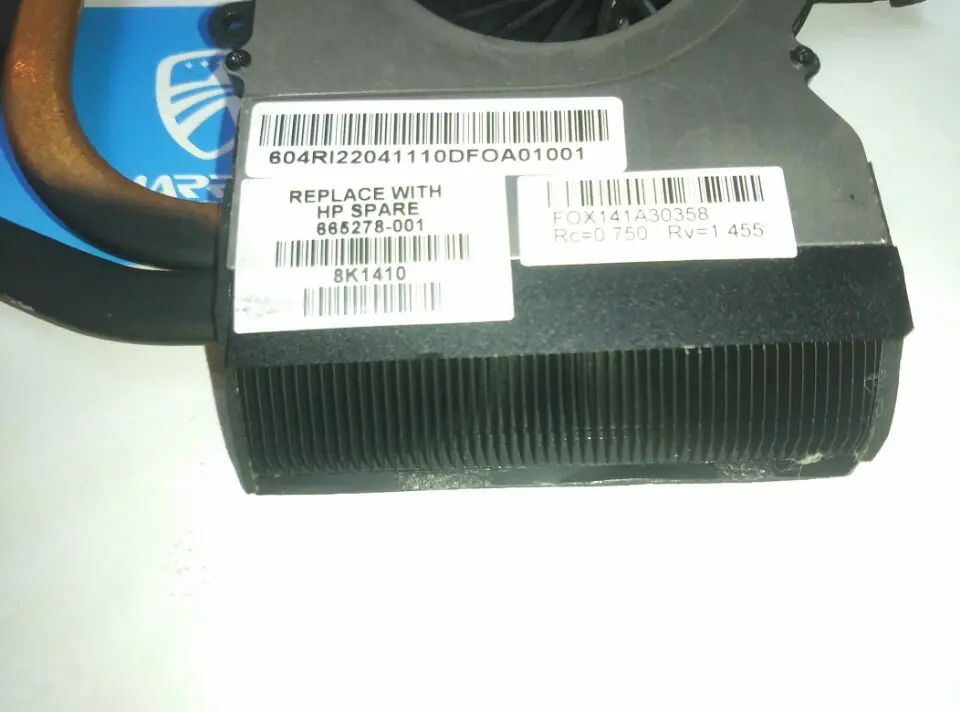 Оригинальный Для HP DV6 6000 DV7 охлаждения радиатора с вентилятором 650797 001 665309 665278