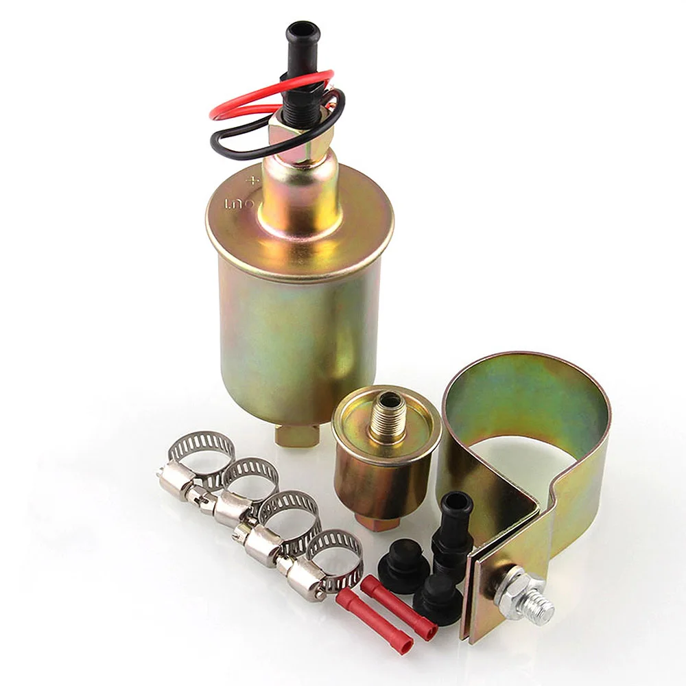 

E8012S 12V Universal Low Pressure Electric Fuel Pump 5-9 Psi Electric Low Pressure Bolt Fixing Wire Diesel Petrol HEP-02A For Ca