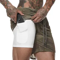 Шорты Кроссфит Мужские MMA тактические шорты тренировочные спортивные штаны шорты со встроенным карманом лайнер Мужская камуфляжная одежда