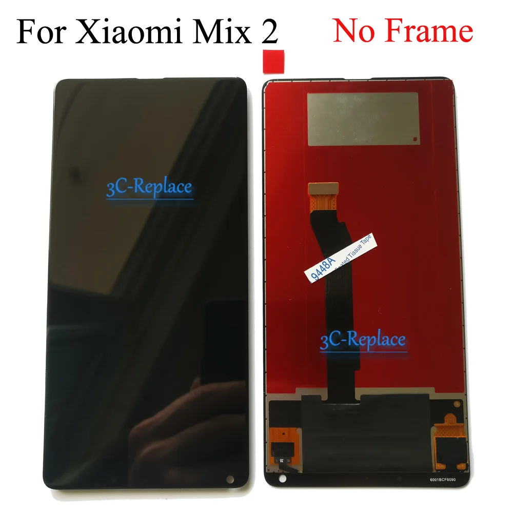 Тест белый/черный для Xiaomi mi x/mi x pro/mi x 2/mi x 2S ЖК-дисплей кодирующий преобразователь сенсорного экрана в сборе с рамкой - Цвет: Mix2 Black no Frame