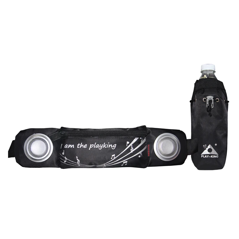 Black with stereo Сумка для бега PLAYKING, водонепроницаемая, поясная сумка для бега, поясная сумка для мужчин и женщин, ремень для бега, для спортзала, фитнеса, спорта, велосипеда, аксессуары bolsas - Цвет: Black with stereo