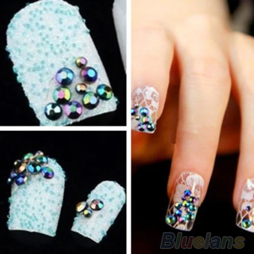 

Hot Sale 300pcs 3D Nail Art Tips gems Crystal Glitter Rhinestone DIY Decoration + Wheel tools sticker 01KP 2ULJ