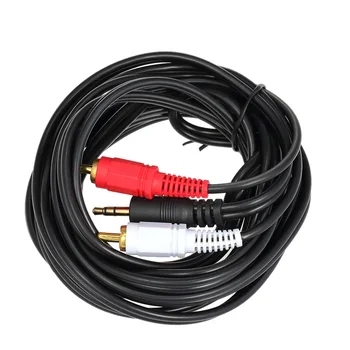 

3 Meter RCA Audio Cable 3.5mm Male To 2 RCA Male Audio Cable for Edifer Home Theater DVD Black