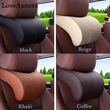

For Honda CRV CR-V 2017 2018 2019 2020 PU Leather Auto Car Neck Pillow Memory Foam Pillows Neck Rest Seat Headrest Cushion Pad