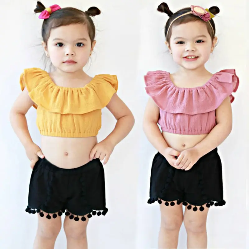 2 шт. детские шорты с кисточками и воротником накидкой|kids girl clothes|fashion clothesgirls clothes |