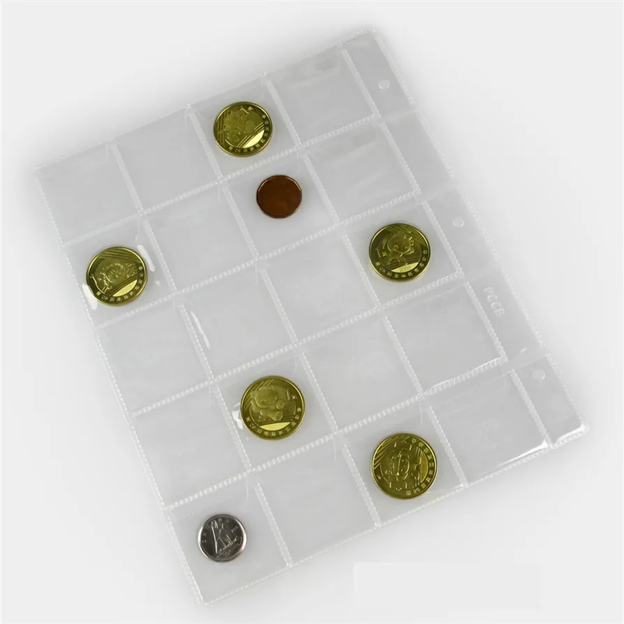 Coins Collection Album Coin Collection Album 3 Hole leather empty coin album paper money 20 sheets Commemorative Coin Collection album Folder