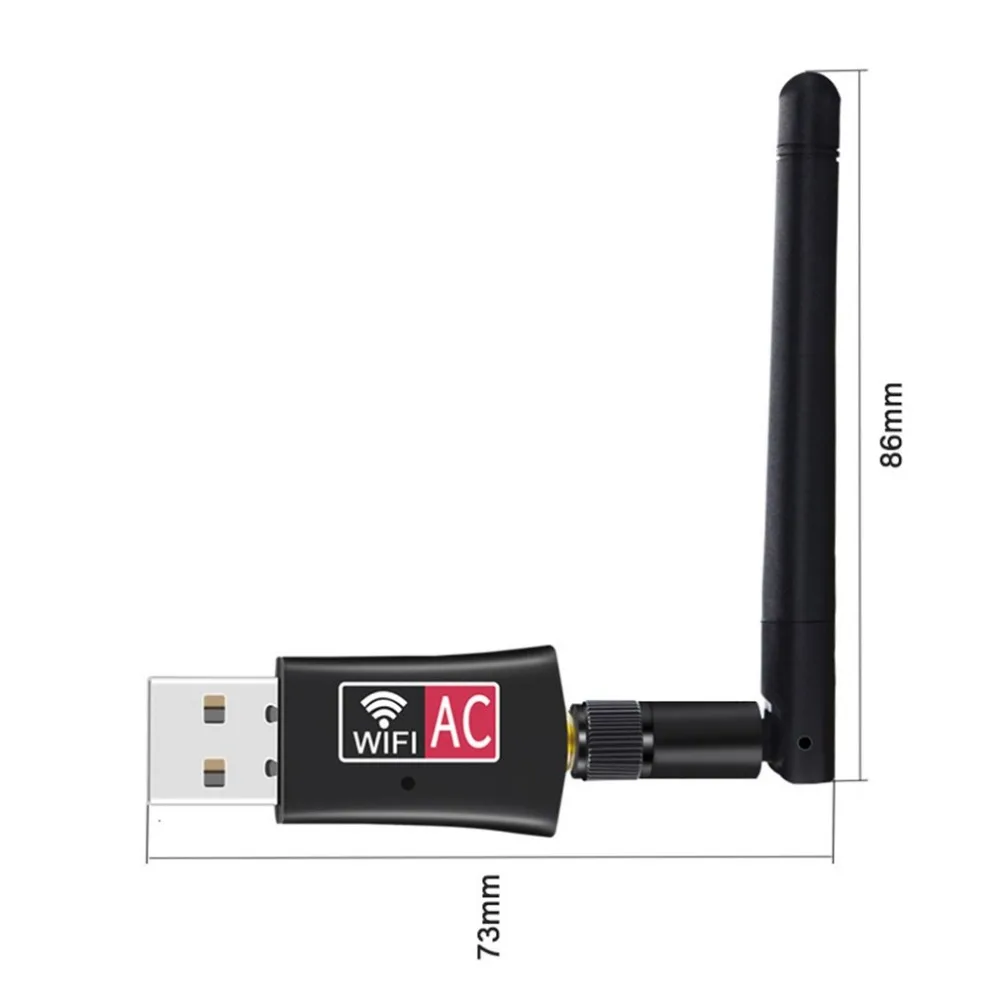 Портативный мини 600 Мбит/с 2,4 г/5 г двухдиапазонное подключение беспроводной USB Адаптер Wi Fi приемник Dongle домашней сетевой карты для ПК Leptop