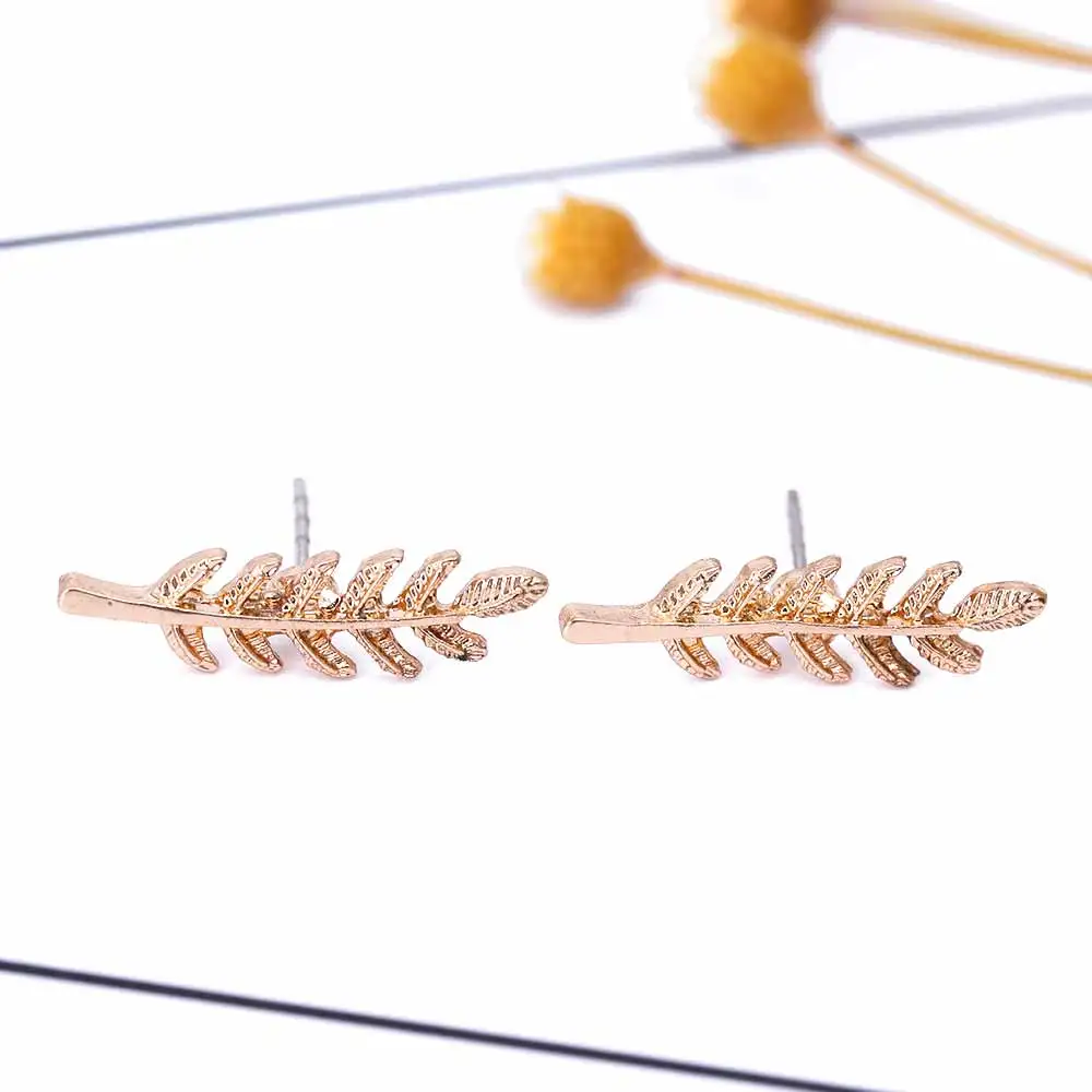 KISSWIFE 2018 New Vintage Leaves Earrings for women Beautiful tree leave Earrings or like Feather Earrings Ear clip