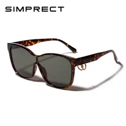 SIMPRECT 2019 Новый Одна деталь Квадратные Солнцезащитные очки для женщин модные висит кольцо ретро солнцезащитные очки Брендовая Дизайнерская