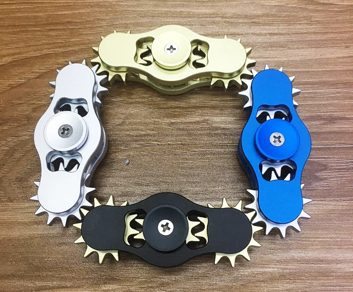 Mechanical gear linkage hand spinner EDC Fidget spinner metal Toy be