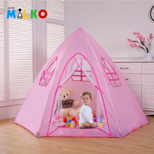 Safety Kids Tipi Children Tee Toy Baby Pink Play Tent Ball Pit Safety Kids Tipi Children Tee Toy Baby Pink Play Tent Ball Pit Playpens House Portable Yurt Tente Enfant Lodge Christmas Gift