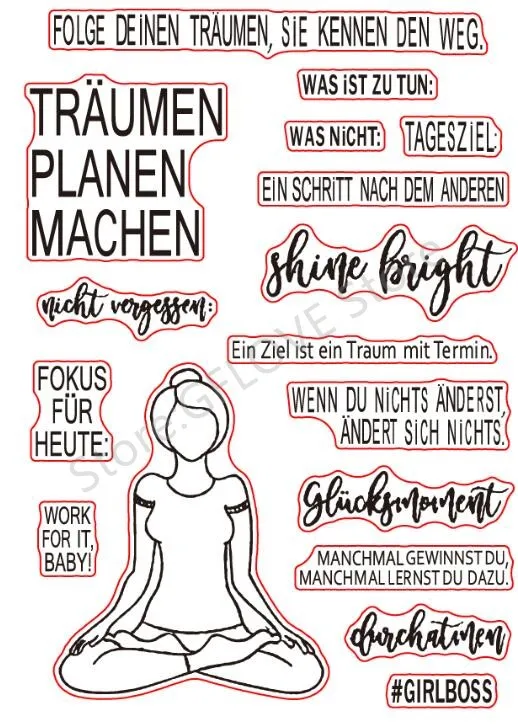 

German Transparent Clear Silicone Stamp Seal for DIY scrapbooking photo album Decorative clear stamps A245