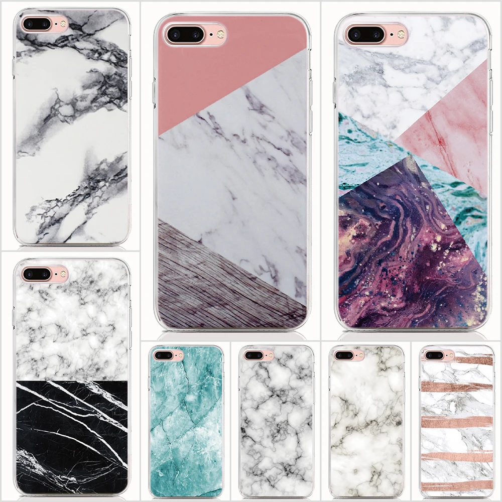 

For One Plus 6 5 5T X 3 2 one Soft Tpu Silicone Case Print Marble Back Cover Protective Phone Cases