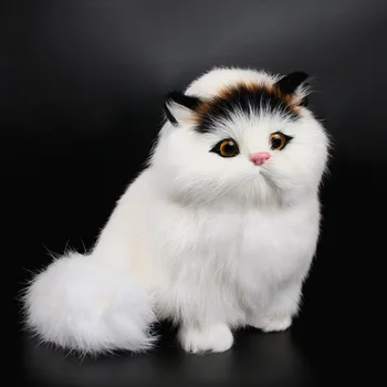 

Simulate Animal Toy Children's Cat Plush Toys Stuffed Doll With Sound Pet Model Home Decoration Furniture Display Birthday Gifts