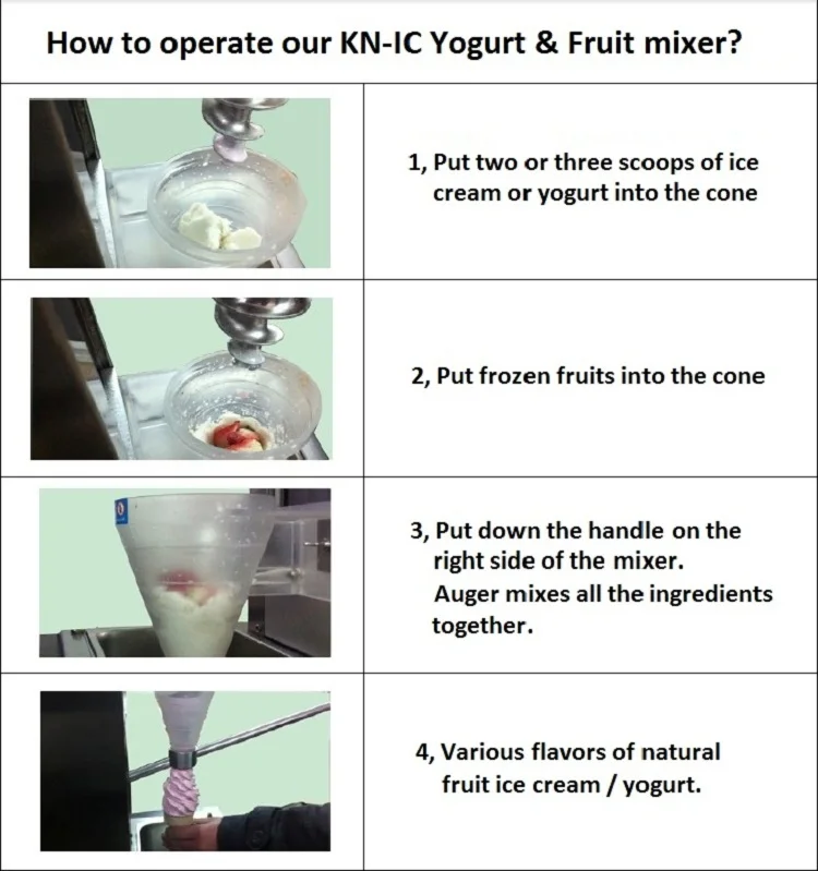 Высокая Эффективность Замороженный Йогурт смешивания фруктов Мороженое/Мороженое блендер