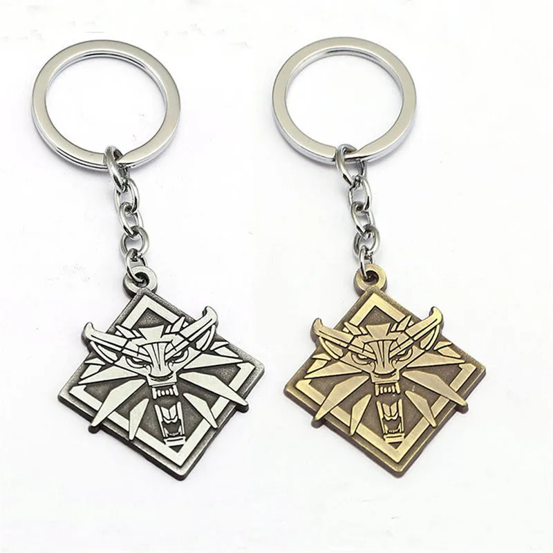 

Game The Witcher 3 Wolf Head Matel Keychain The Wild Hunt Key Chain Ring Boy Men Gift Jewelry Souvenir Chaveiro Sleutelhanger