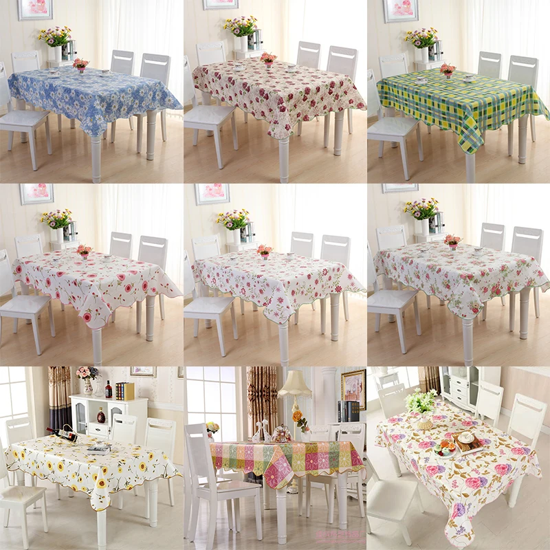 Waterproof New Year Home Kitchen Dining Table Decorations Festival Party Tablecloth Table Cover#260625