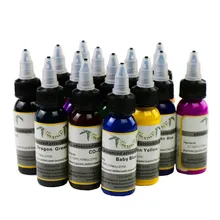 Новые чернила для татуировки 5 цветов Набор 1 унции 30 мл/бутылка набор для татуировки косметика