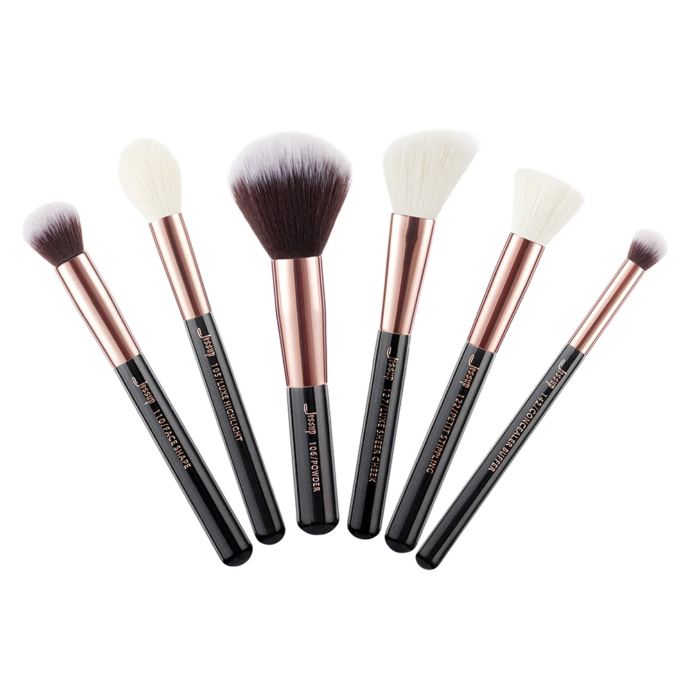 Online Jessup Schwarz Rose Gold Berufs Make Up Pinsel Set Make up Pinsel Tool kit Buffer Farbe Wange Highlight Machen up pinsel schönheit