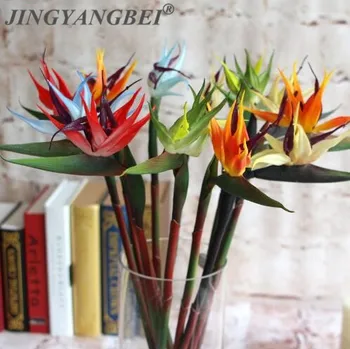

Bird Of Paradise Simulation Orchids Branch Real Touch Latex Wedding Flower Artificial Flowers Floral Event Party Decoration
