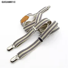 Новые английские полосатые подтяжки на подтяжках, три сезона, универсальные ремни унисекс, Широкие Эластичные подтяжки 2,0 см, GUCUANNVIC