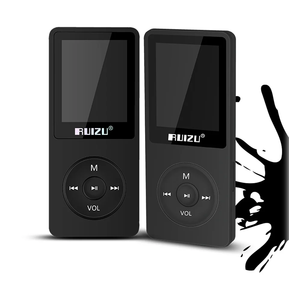Английская версия Ультратонкий MP3 плеер с 8 ГБ/16 ГБ хранения 1 дюймов экран может