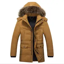 Новая зимняя Толстая стеганая парка, мужская хлопковая куртка, пальто с капюшоном для русской зимы, повседневное теплое зимнее пальто, мужская верхняя одежда