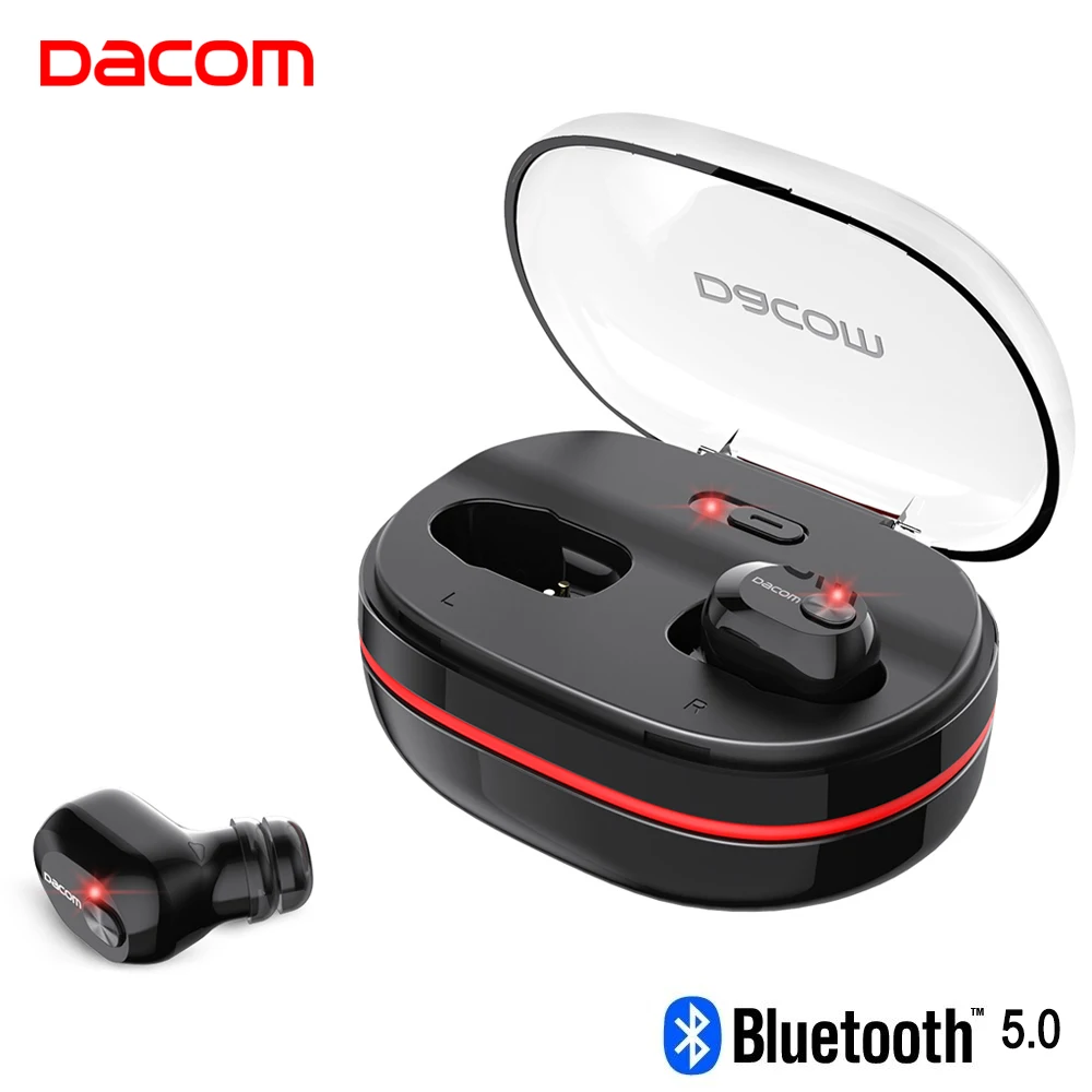 

DACOM K6H Pro TWS Wireless Headphones Bluetooth 5.0 Earphone True Wireless Earbuds Mini Headset with 1100mAh Charging Box