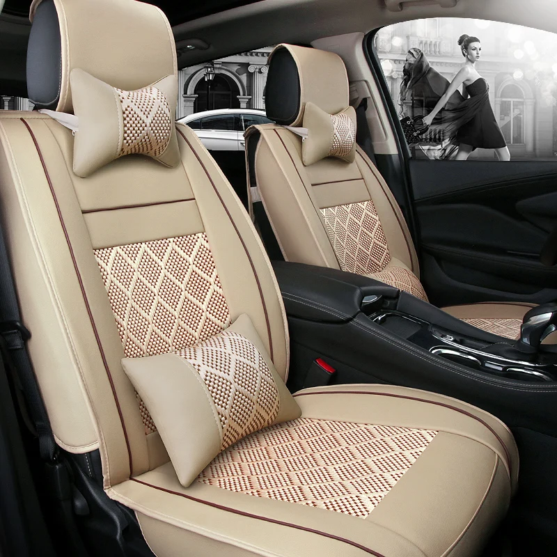 2018 New Leather Ice Silk Car Seat Cover Universal For Honda All ... 2018 New Leather Ice Silk Car Seat Cover Universal For Honda All ...