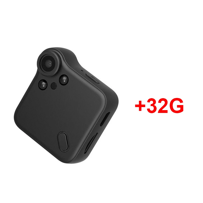 black with 32GB Card Sindax C1S мини Экшн-камера 720P HD C1S wifi переносной датчик движения для велосипедного тела микро магнитный зажим Прямая поставка - Цвет: black with 32GB Card